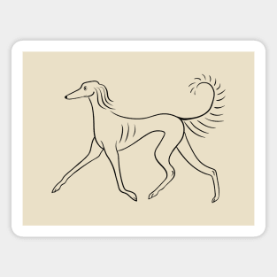 Trotting Saluki Magnet